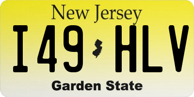 NJ license plate I49HLV