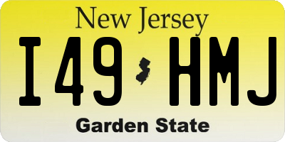 NJ license plate I49HMJ
