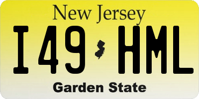 NJ license plate I49HML