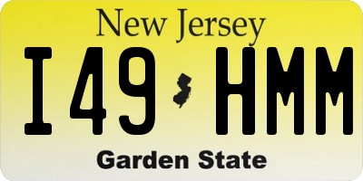 NJ license plate I49HMM