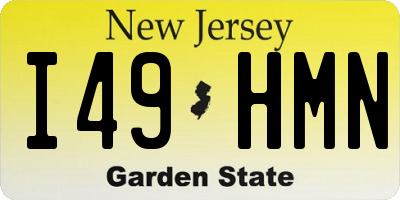 NJ license plate I49HMN