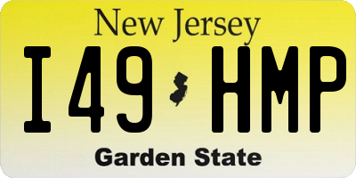 NJ license plate I49HMP