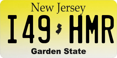 NJ license plate I49HMR