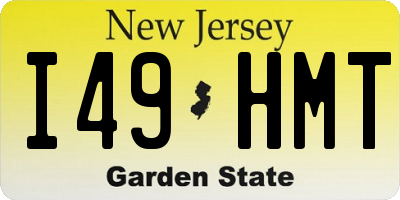 NJ license plate I49HMT