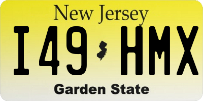 NJ license plate I49HMX