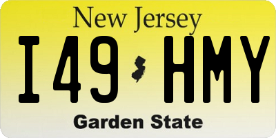 NJ license plate I49HMY