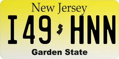 NJ license plate I49HNN