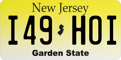 NJ license plate I49HOI