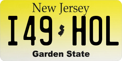 NJ license plate I49HOL