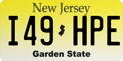 NJ license plate I49HPE