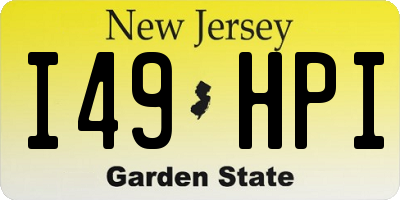 NJ license plate I49HPI