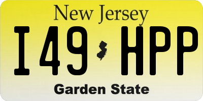 NJ license plate I49HPP