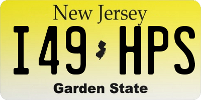 NJ license plate I49HPS