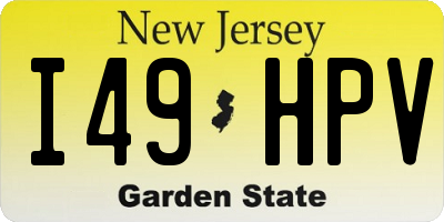 NJ license plate I49HPV