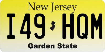 NJ license plate I49HQM