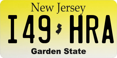 NJ license plate I49HRA