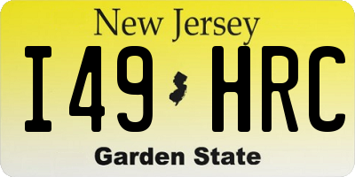 NJ license plate I49HRC