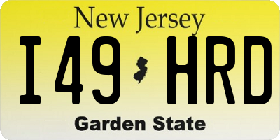 NJ license plate I49HRD