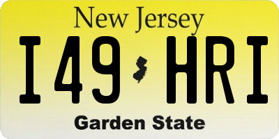 NJ license plate I49HRI