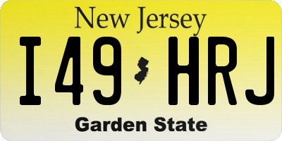 NJ license plate I49HRJ