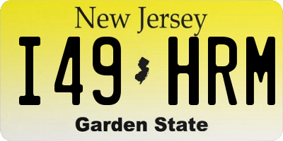 NJ license plate I49HRM