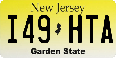 NJ license plate I49HTA