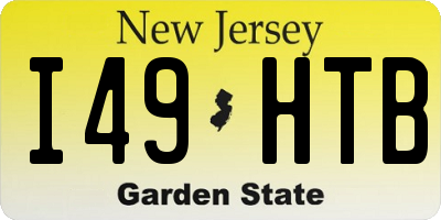 NJ license plate I49HTB