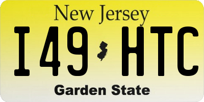 NJ license plate I49HTC