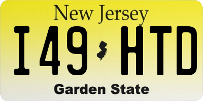 NJ license plate I49HTD