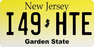 NJ license plate I49HTE