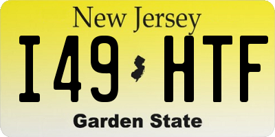 NJ license plate I49HTF