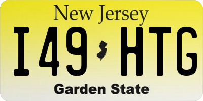 NJ license plate I49HTG