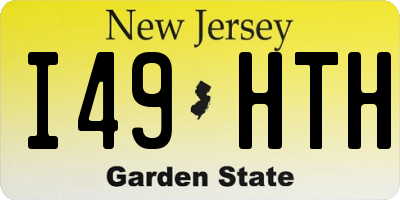 NJ license plate I49HTH