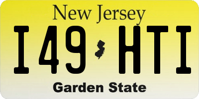 NJ license plate I49HTI