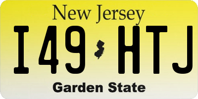 NJ license plate I49HTJ