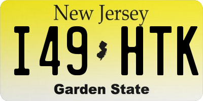 NJ license plate I49HTK