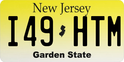 NJ license plate I49HTM