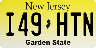 NJ license plate I49HTN