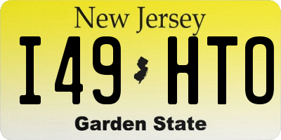 NJ license plate I49HTO