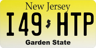NJ license plate I49HTP