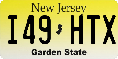 NJ license plate I49HTX