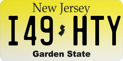 NJ license plate I49HTY