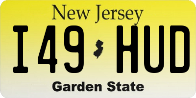 NJ license plate I49HUD
