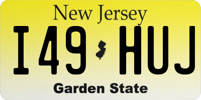 NJ license plate I49HUJ