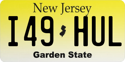 NJ license plate I49HUL
