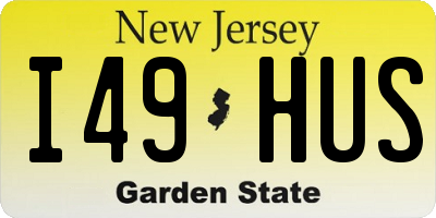NJ license plate I49HUS