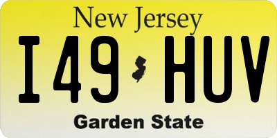 NJ license plate I49HUV
