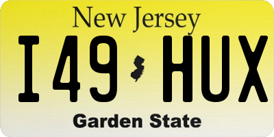 NJ license plate I49HUX