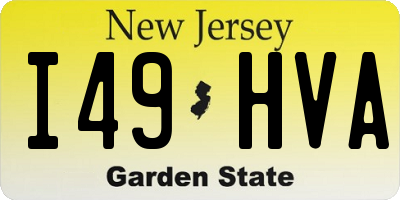 NJ license plate I49HVA