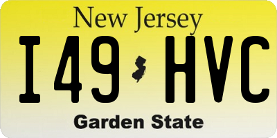 NJ license plate I49HVC